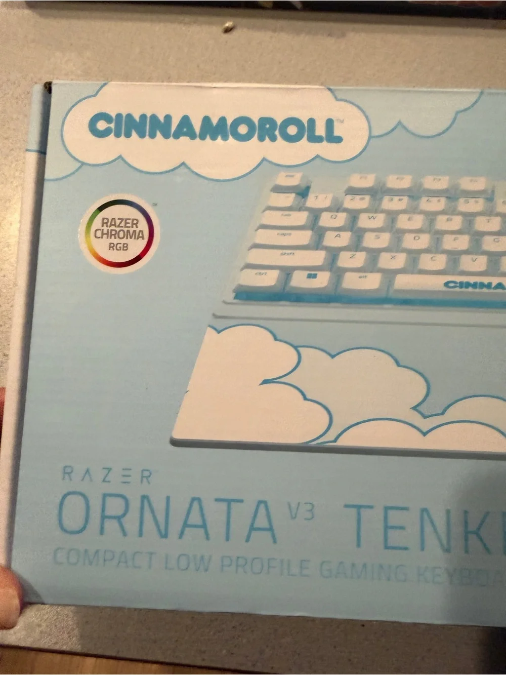 Razer Chroma RGB Ornata V3 Tenkeyless Cinnamoroll Hello Kitty Keyboard Backlit